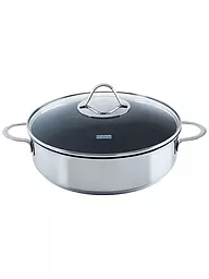 KELOMAT | Casseruola con coperchio Perfekt 28cm acciaio inox antiaderente | Argento