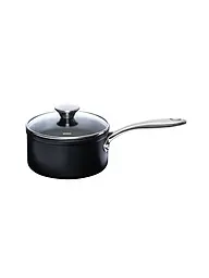 KELOMAT | Casseruola con manico e coperchio in vetro 16cm/1,6l NUOVO Ceramica/Antiaderente | Nero