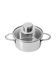 KELOMAT | MINI Casseruola con coperchio in vetro 12 cm acciaio inox | Argento