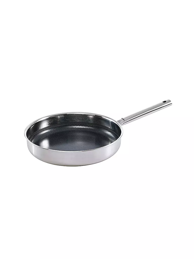 KELOMAT | Padella 24cm PRIME in acciaio inox con struttura a nido d'ape | Argento