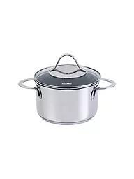 KELOMAT | Pentola per carne 16 cm / 1,9 l Perfekt in acciaio inox antiaderente | Argento
