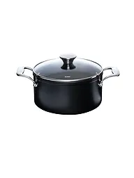 KELOMAT | Pentola per carne con coperchio in vetro 20cm/3,1l NUOVO Ceramica/Antiaderente | Nero