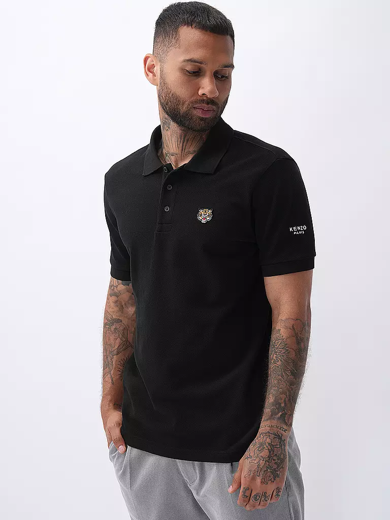 KENZO | Poloshirt LUCKY TIGER Slim Fit | Nero