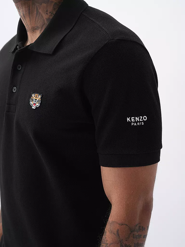 KENZO | Poloshirt LUCKY TIGER Slim Fit | Nero