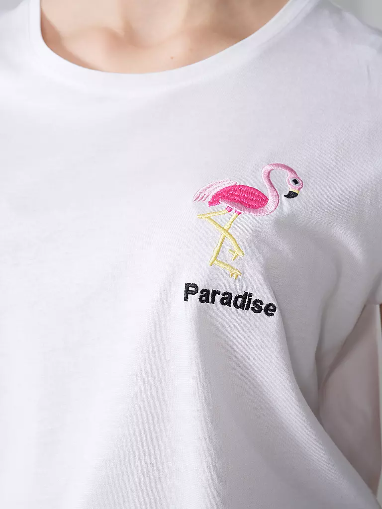 KEY LARGO | T-shirt FLAMINGO | Bianco