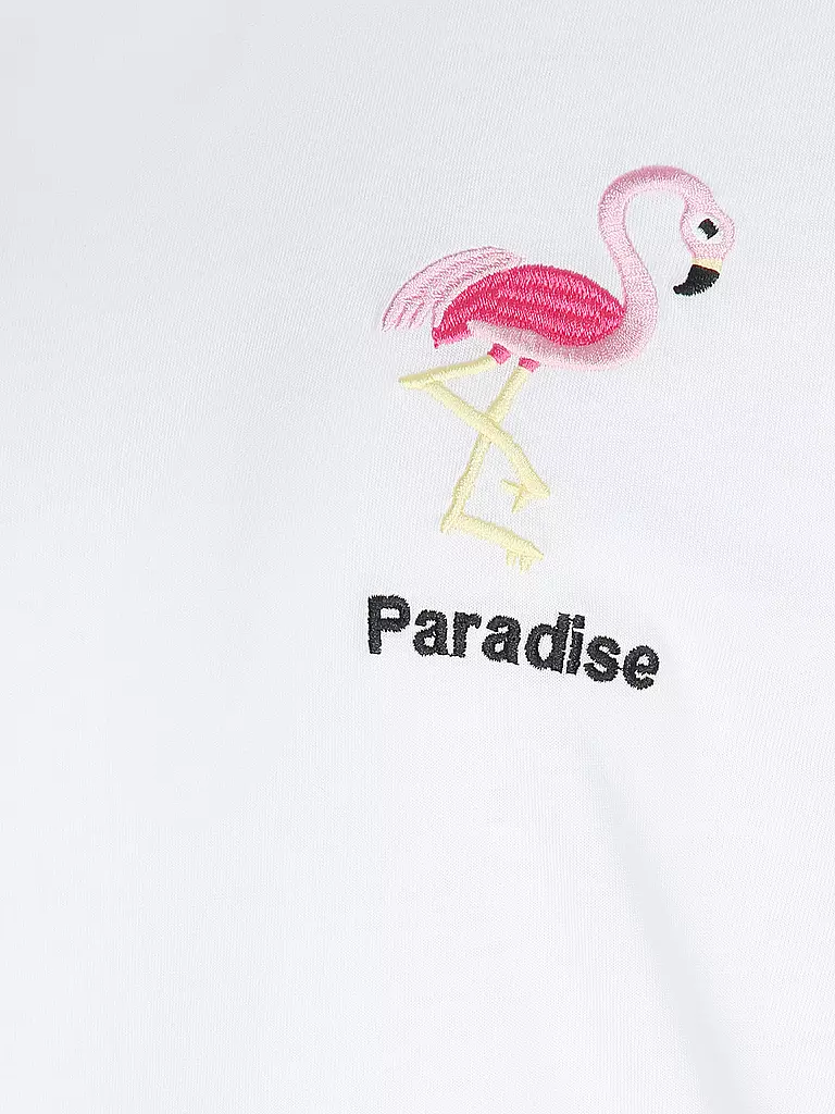 KEY LARGO | T-shirt FLAMINGO | Bianco