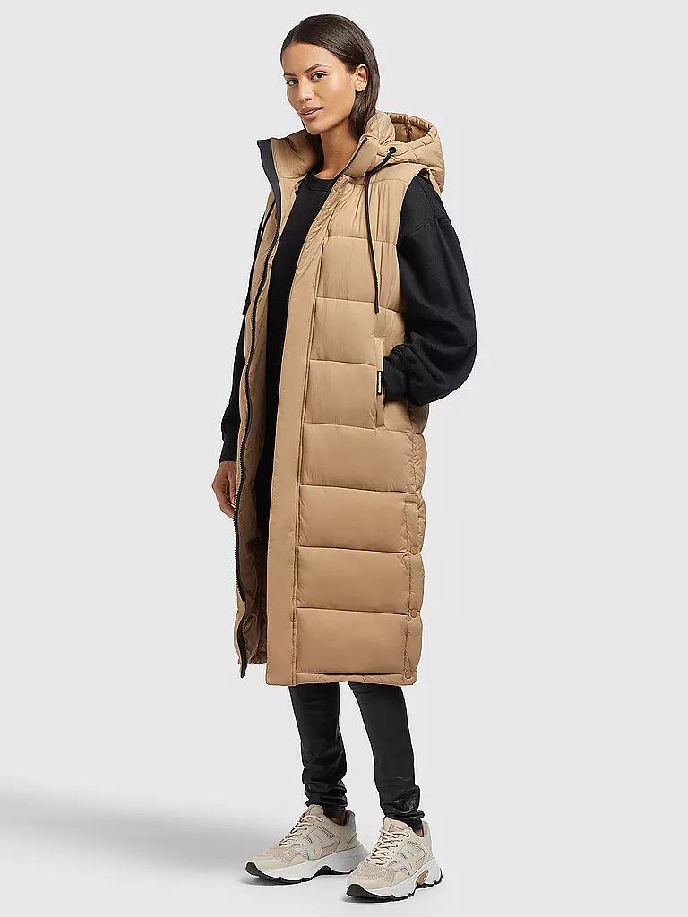 KHUJO | Steppgilet THE MAGNETA MATT | Cammello