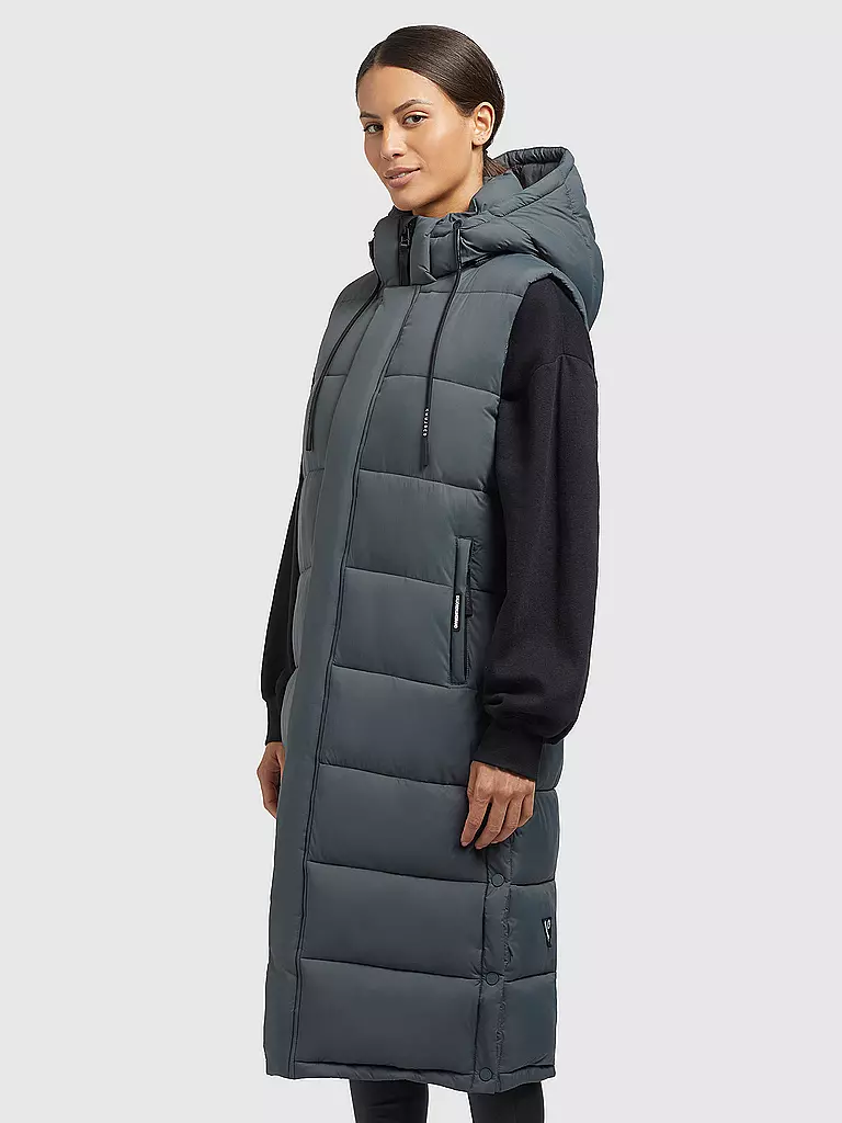 KHUJO | Steppgilet THE MAGNETA MATT | Grigio