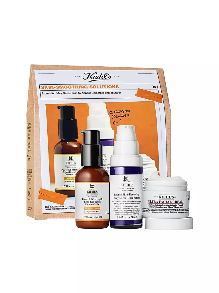 KIEHL'S | Cofanetto regalo - Set Soluzioni Leviganti per la Pelle 50ml / 30ml / 28ml | Senza colore
