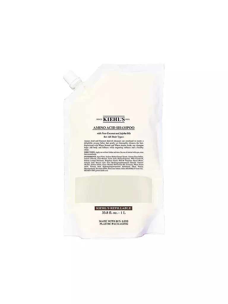 KIEHL'S | Cura dei capelli - Shampoo Amino Acid 1000 ml Ricarica | Senza colore