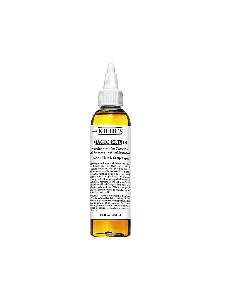 KIEHL'S | Magic Elixir Concentrato Ristrutturante per Capelli con Foglie di Rosmarino e Avocado 118ml | Senza colore