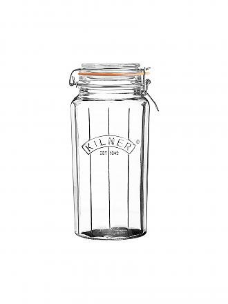 KILNER | Barattolo in vetro con chiusura a staffa Kilner sfaccettato 1,8 l