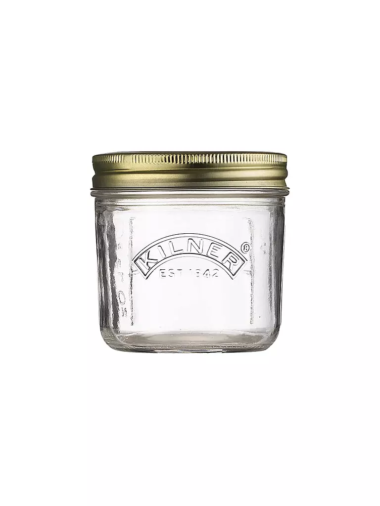 KILNER | Barattolo per conserve a bocca larga 200 ml vetro/metallo | Trasparente