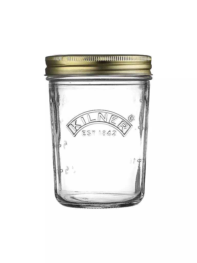 KILNER | Barattolo per conserve a bocca larga 350 ml vetro/metallo | Trasparente