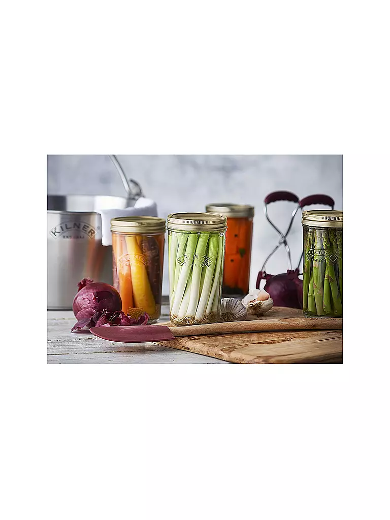 KILNER | Barattolo per conserve a bocca larga 350 ml vetro/metallo | Trasparente