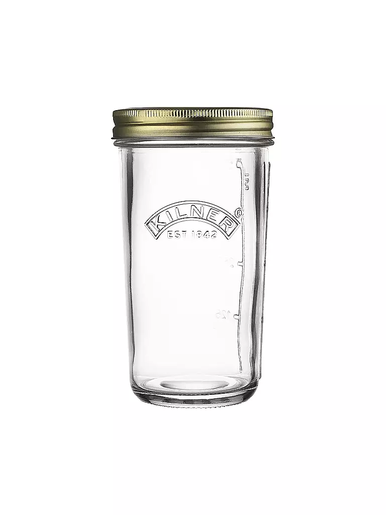 KILNER | Barattolo per conserve a bocca larga 500ml vetro/metallo | Trasparente