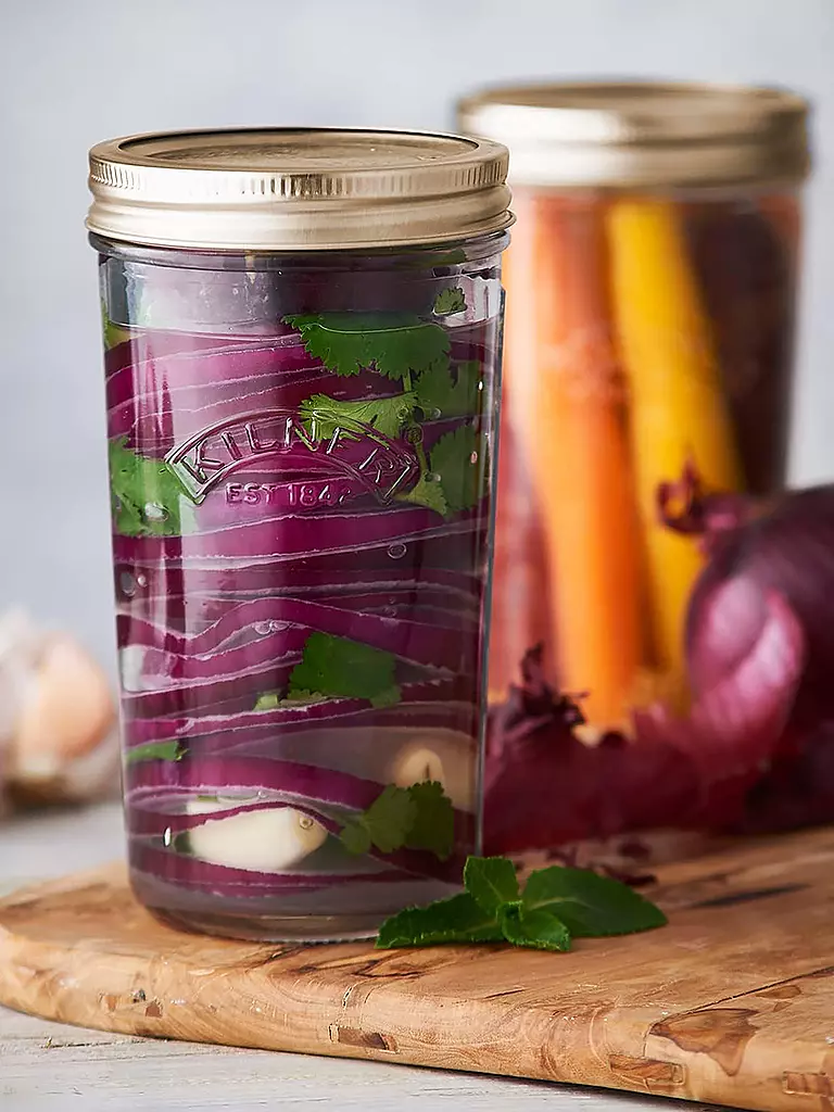 KILNER | Barattolo per conserve a bocca larga 500ml vetro/metallo | Trasparente