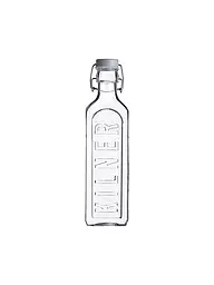 KILNER | Bottiglia di vetro con chiusura a staffa 600ml vetro squadrato | Trasparente