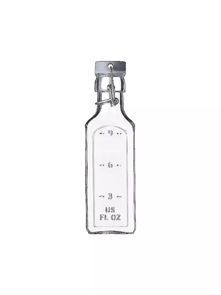 KILNER | Bottiglia in vetro con chiusura a staffa 300ml vetro squadrato | Trasparente