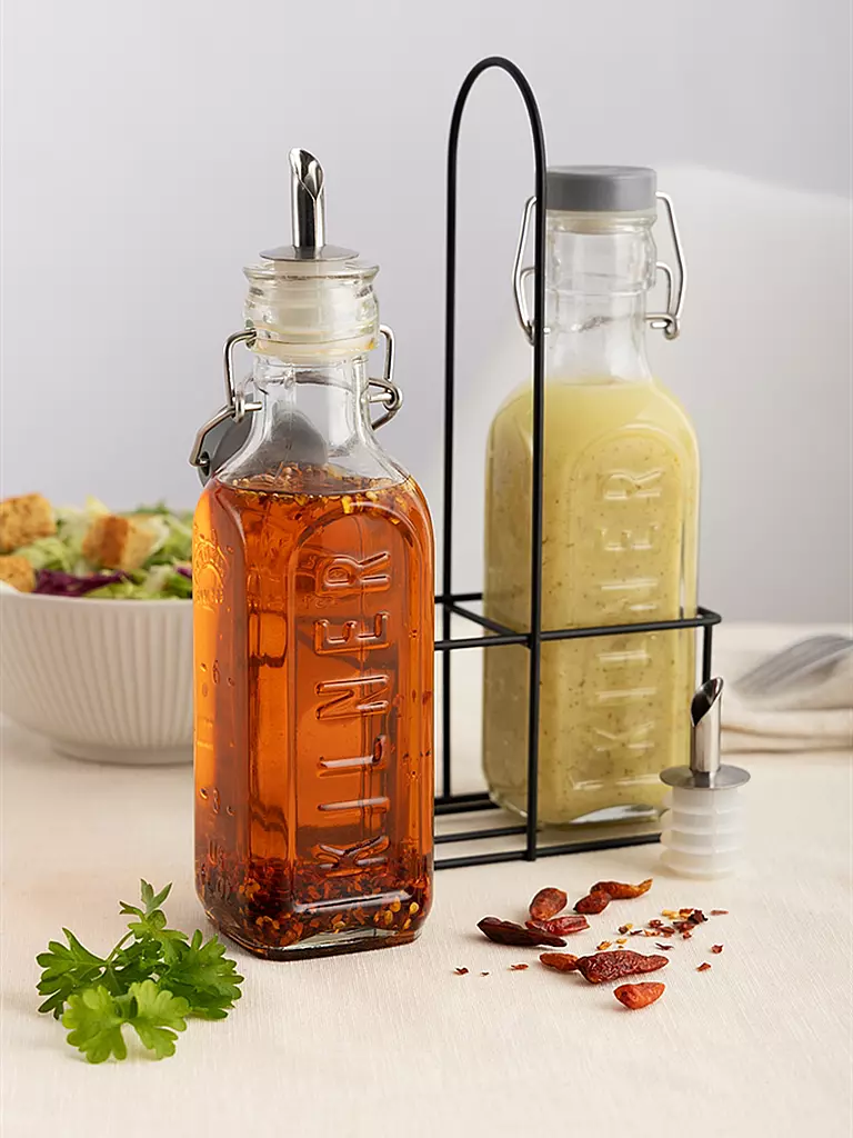 KILNER | Set di bottiglie per aceto/olio 2x0,3l | Trasparente