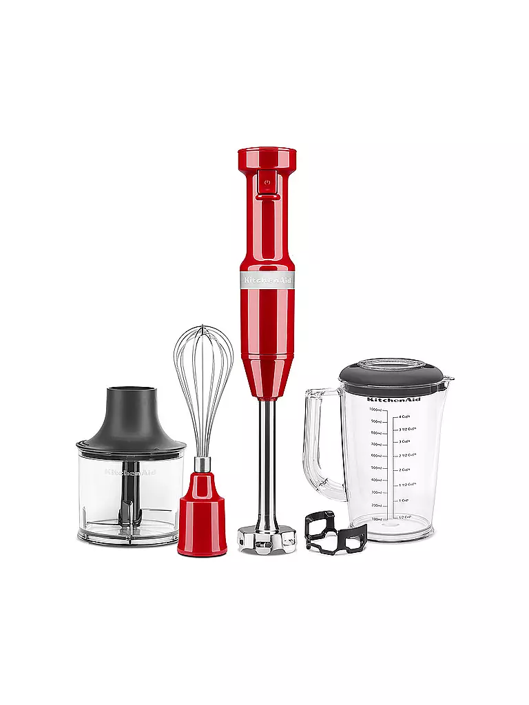 KITCHENAID | Frullatore a immersione con accessori 5KHBV83EER Rosso Empire | Rosso