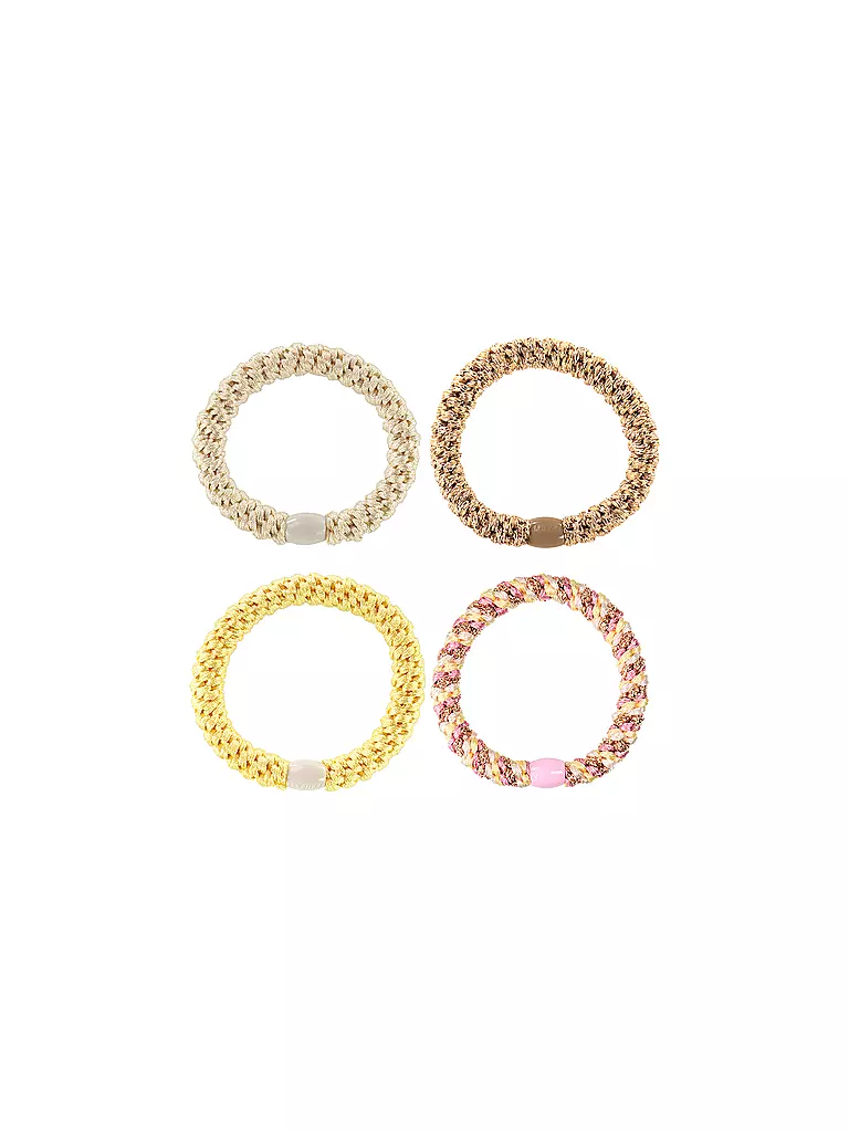 KKNEKKI | Elastici per capelli, confezione da 4, BUNDLE 16 | Giallo