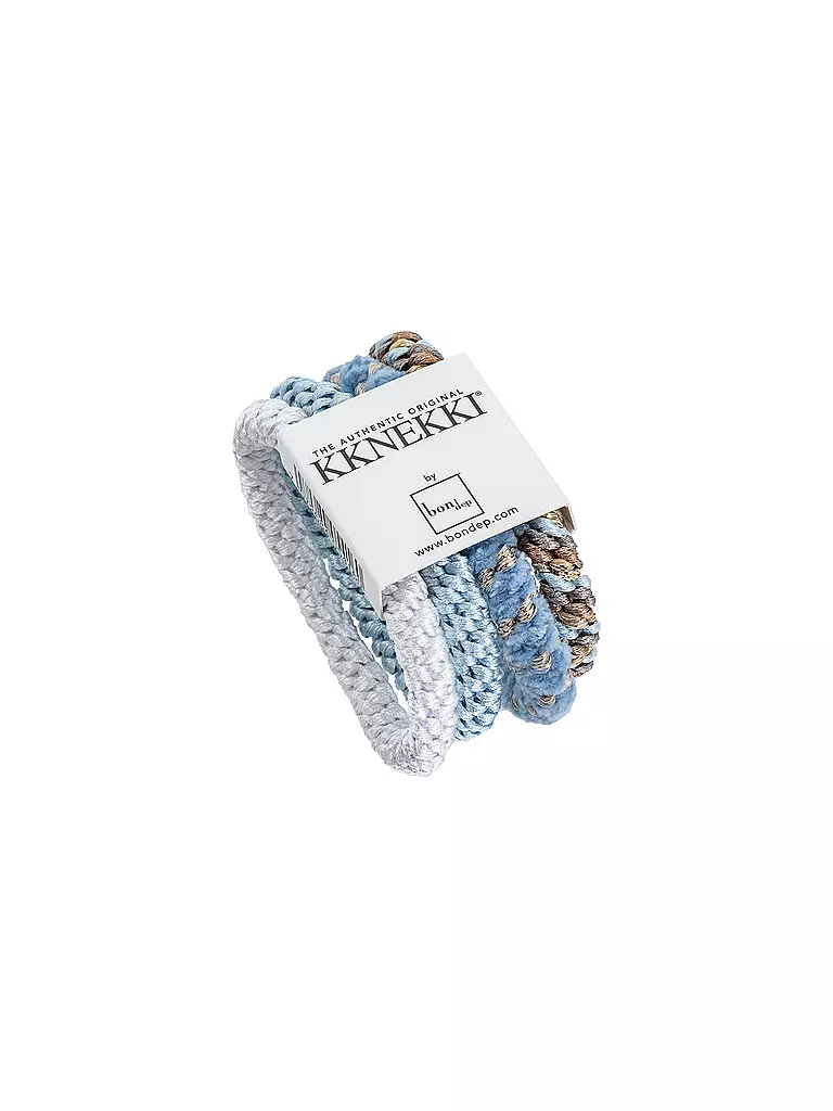 KKNEKKI | Elastici per capelli, confezione da 4, BUNDLE 17 | Blu chiaro