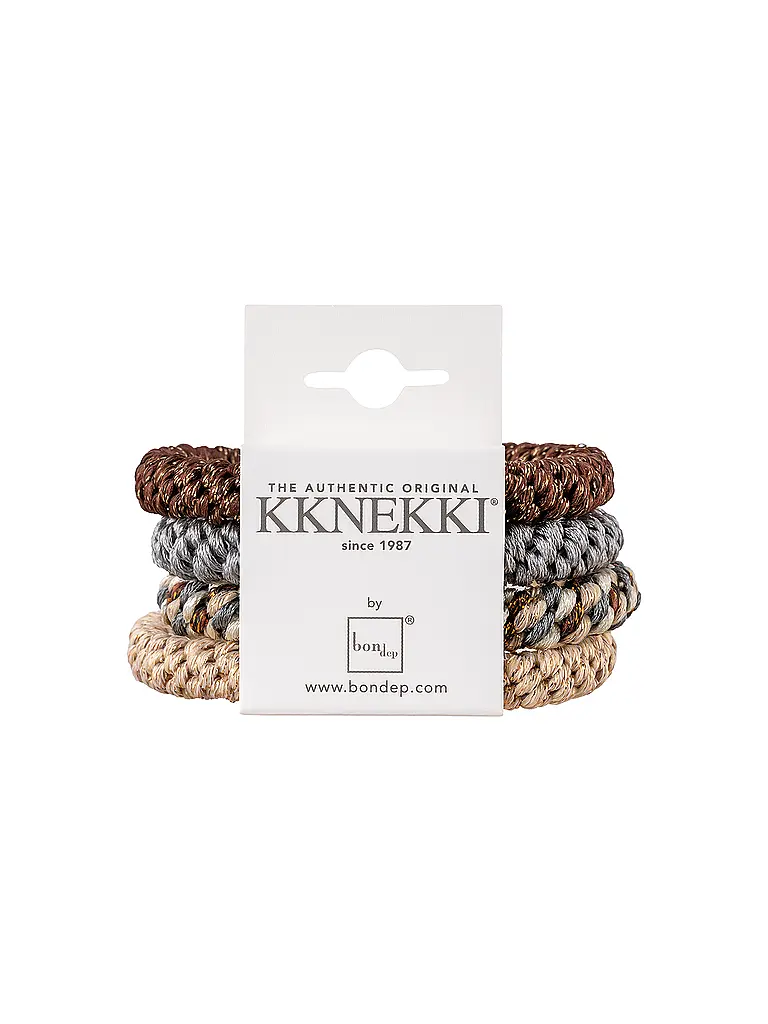 KKNEKKI | Elastici per capelli, confezione da 4, BUNDLE 45 | Marrone