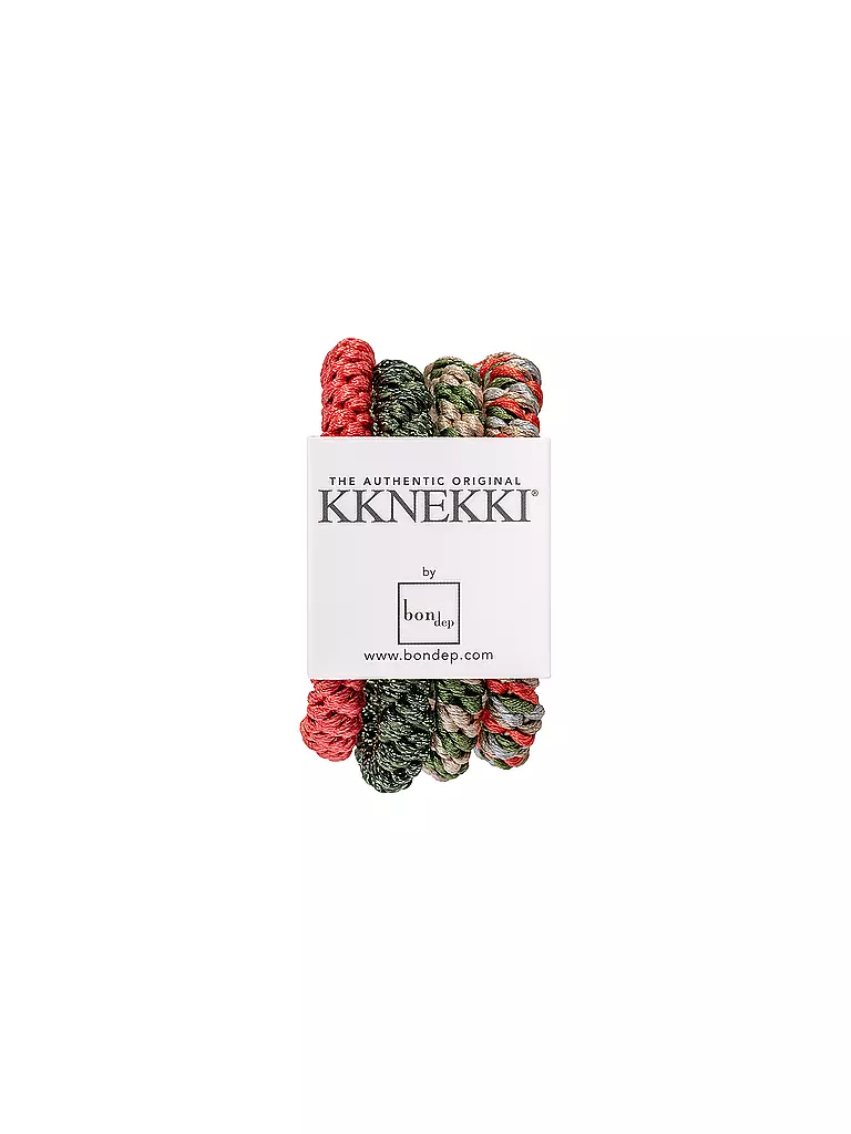 KKNEKKI | Elastici per capelli, confezione da 4, BUNDLE 6 | Verde scuro