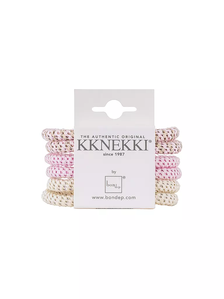 KKNEKKI | Elastici per capelli, confezione da 6, BUNDLE 15 | Rosa