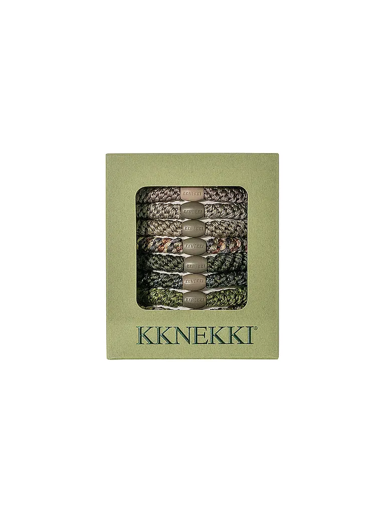 KKNEKKI | Elastici per capelli, confezione da 8, ARMY EDITION | Verde scuro