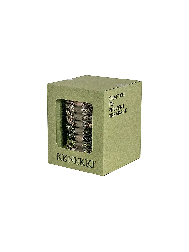 KKNEKKI | Elastici per capelli, confezione da 8, ARMY EDITION | Verde scuro