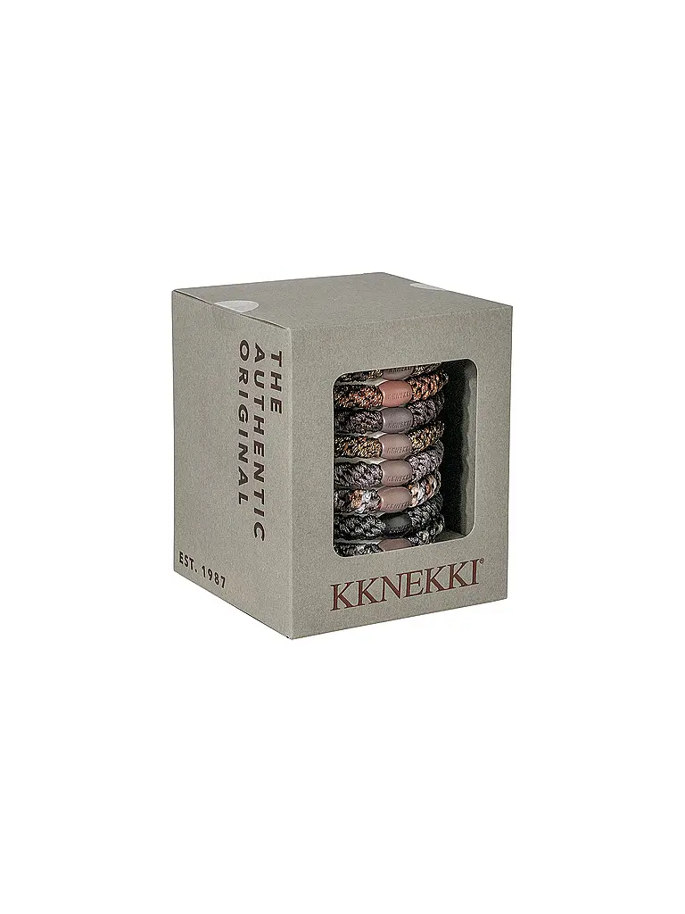 KKNEKKI | Elastici per capelli, confezione da 8. EARTH EDITION | Marrone