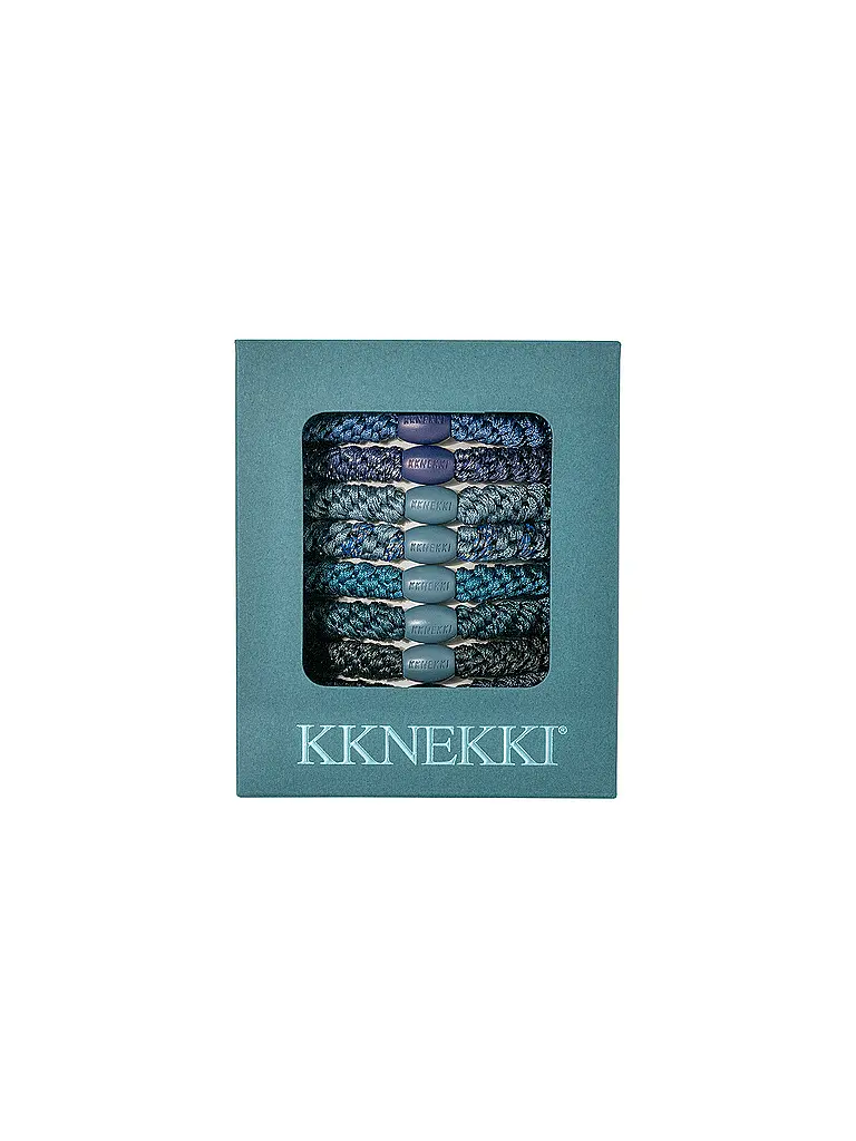 KKNEKKI | Elastici per capelli, confezione da 8. EDIZIONE ARTIC | Blu