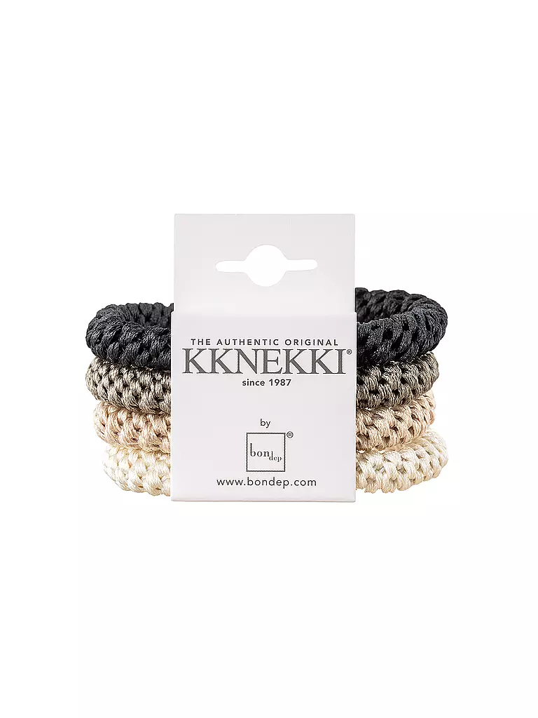 KKNEKKI | Elastico per capelli, confezione da 4, BUNDLE 20 | Nero