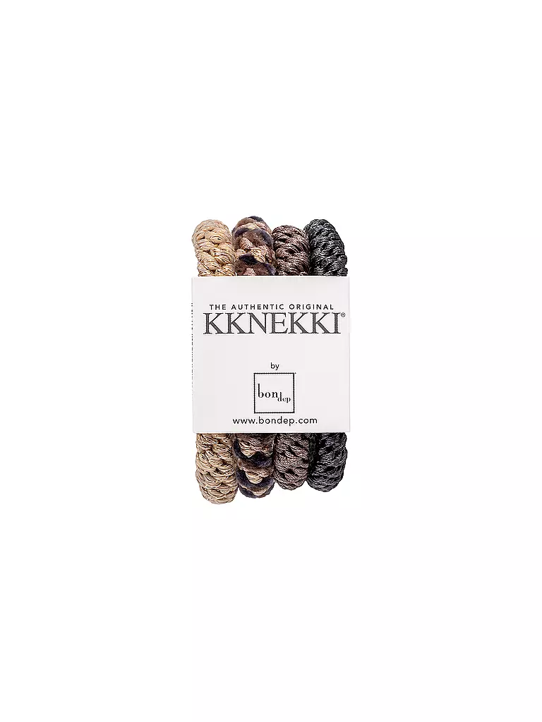 KKNEKKI | Elastico per capelli, confezione da 4, BUNDLE 28 | Marrone
