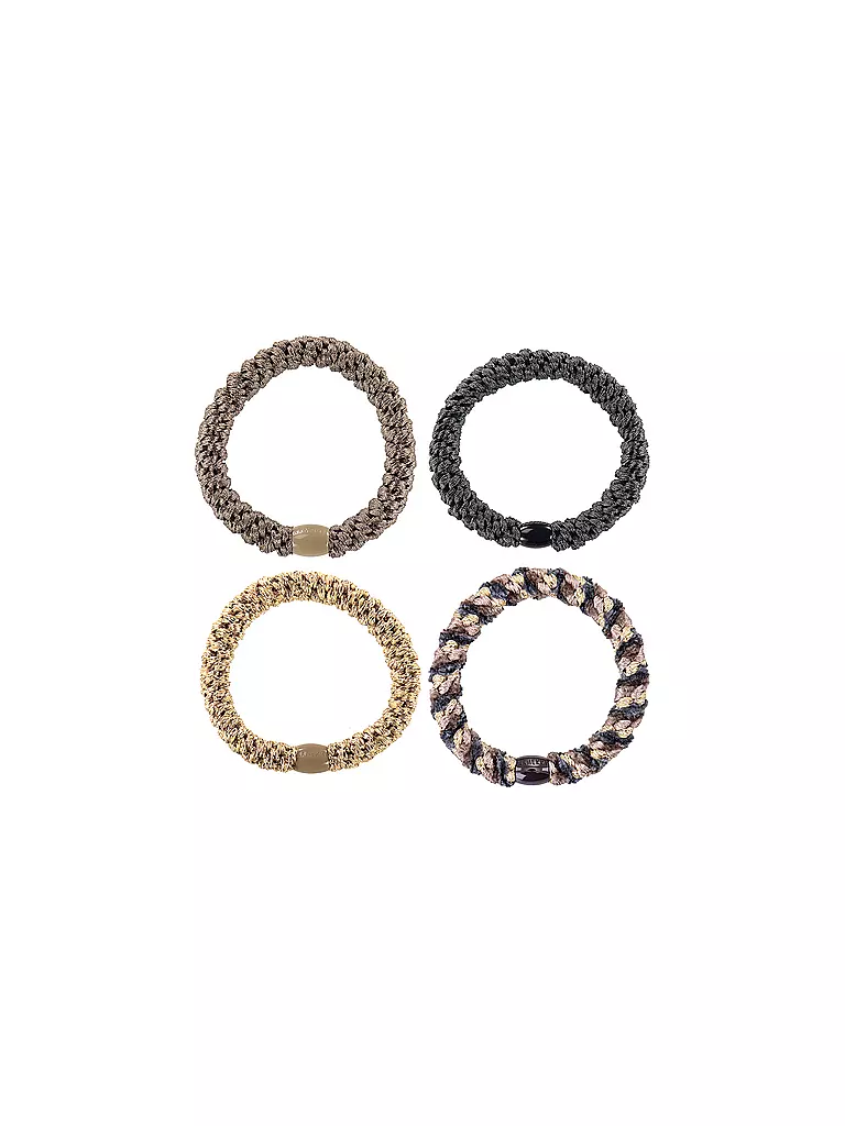 KKNEKKI | Elastico per capelli, confezione da 4, BUNDLE 28 | Marrone
