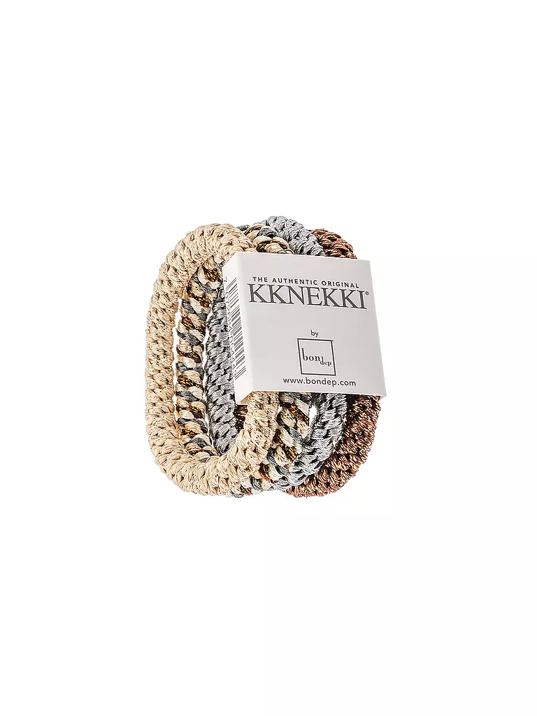 KKNEKKI | Elastico per capelli, confezione da 4 BUNDLE 45 | Grigio chiaro