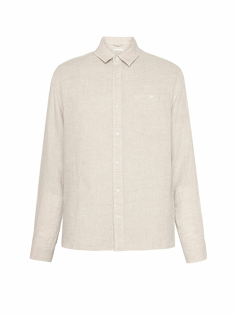 Camicia di lino beige S