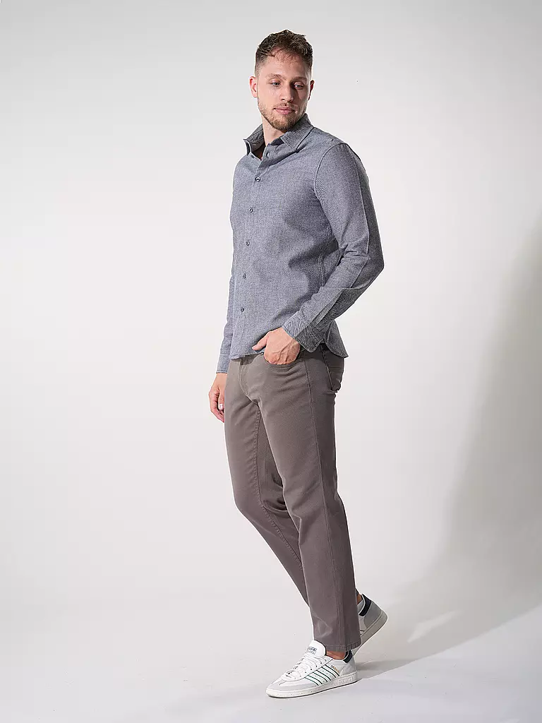 KNOWLEDGE COTTON APPAREL | Camicia di flanella slim fit | Grigio