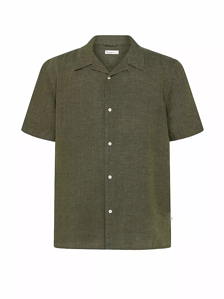 KNOWLEDGE COTTON APPAREL | Camicia di lino | Oliva