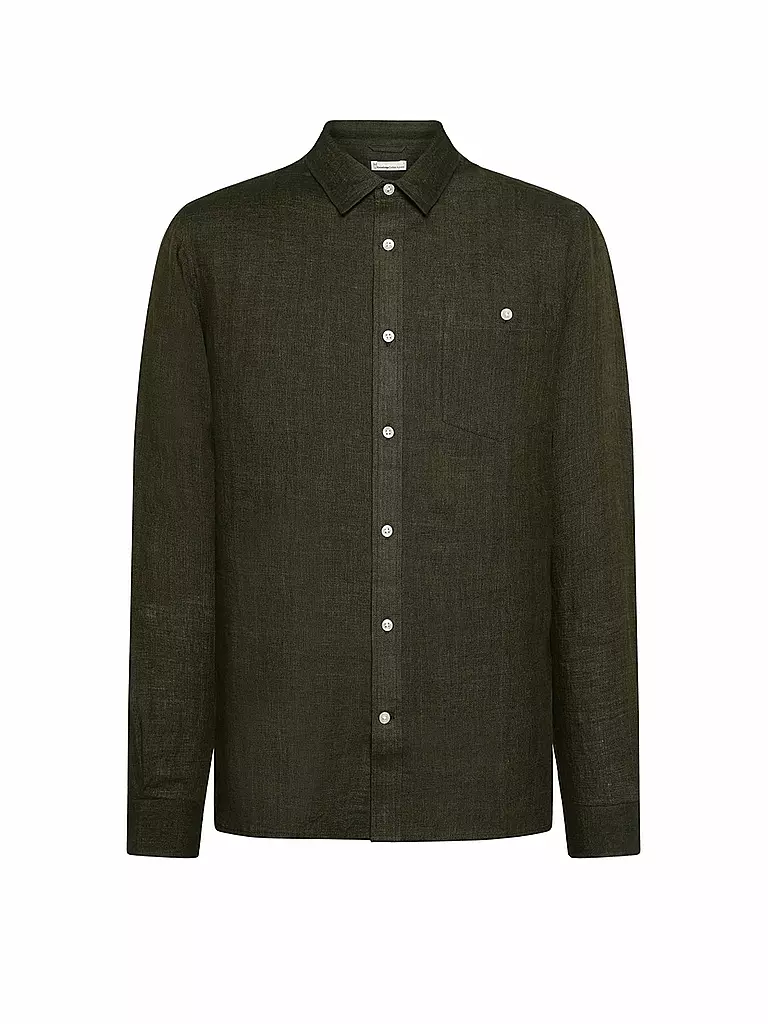 KNOWLEDGE COTTON APPAREL | Camicia di lino | Oliva