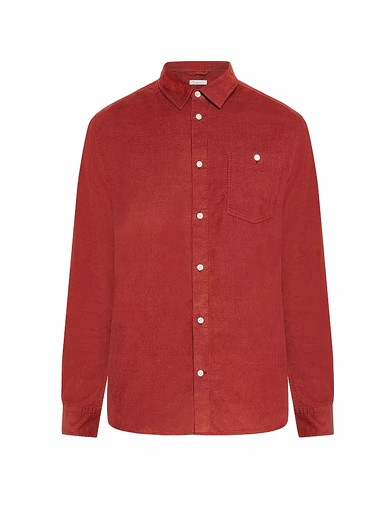 KNOWLEDGE COTTON APPAREL | Camicia vestibilità regular | Rosso scuro