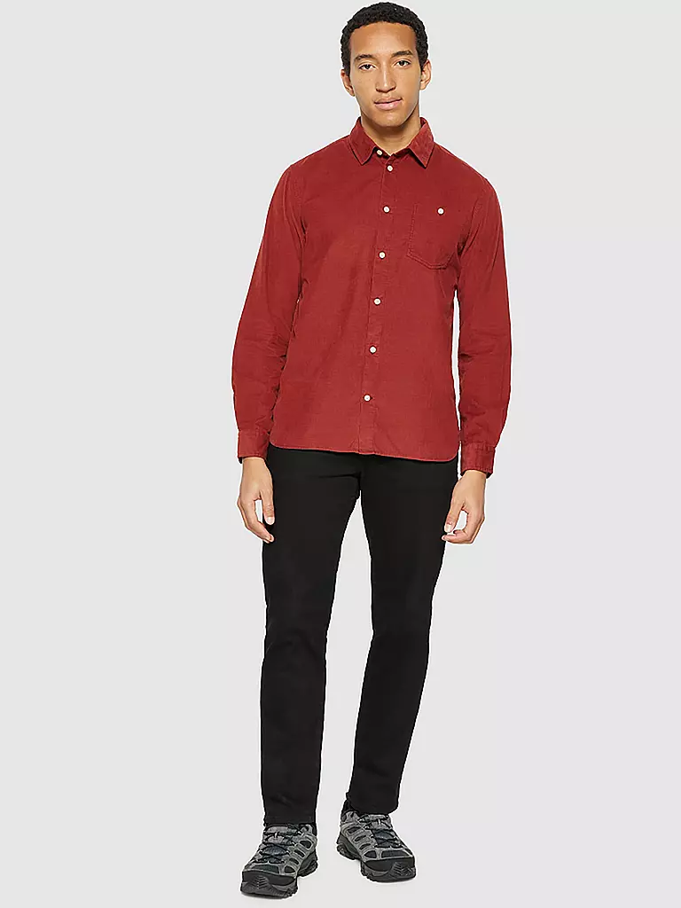 KNOWLEDGE COTTON APPAREL | Camicia vestibilità regular | Rosso scuro