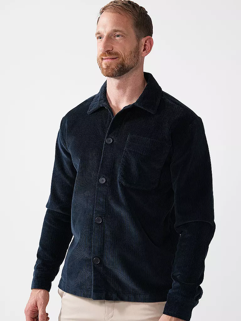 KNOWLEDGE COTTON APPAREL | Cord Overshirt | Blu