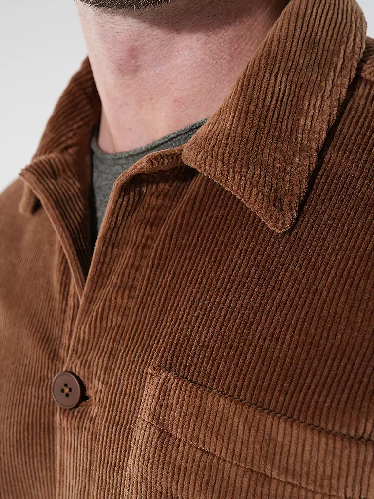 KNOWLEDGE COTTON APPAREL | Cord Overshirt | Cammello