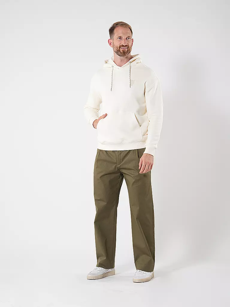 KNOWLEDGE COTTON APPAREL | Felpa con cappuccio - Hoodie | Crema