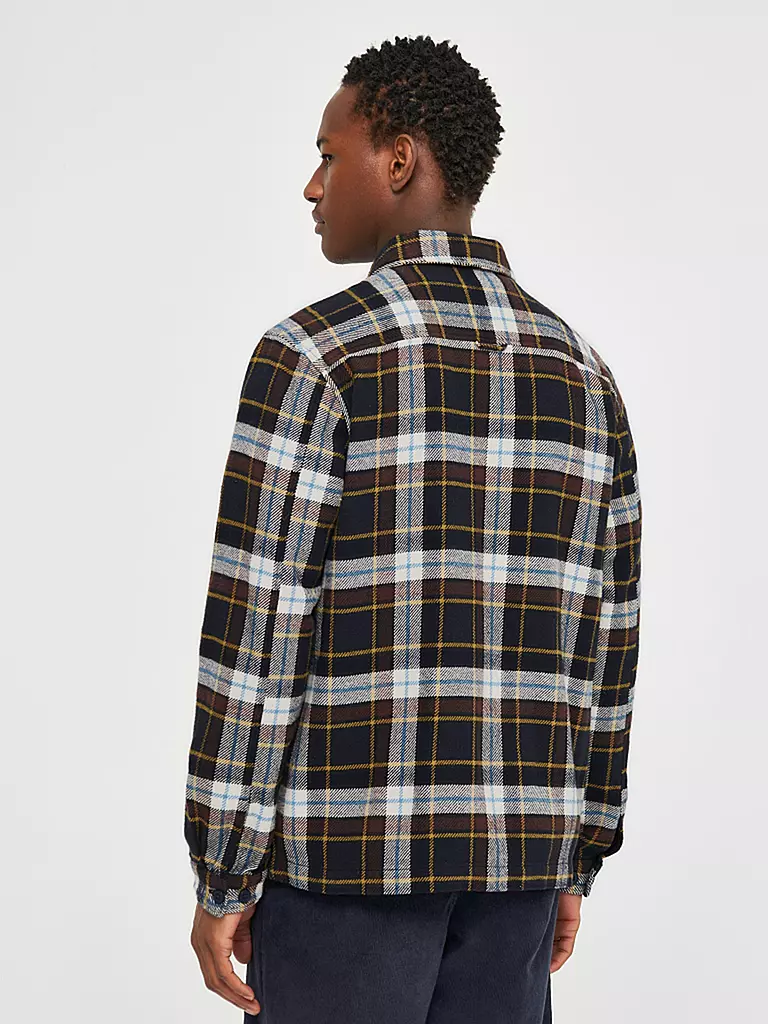 KNOWLEDGE COTTON APPAREL | Flanell Overshirt | Blu chiaro