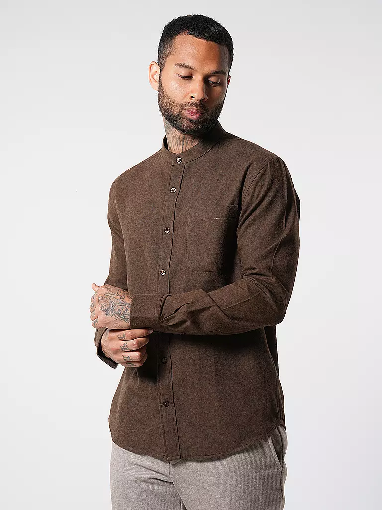 KNOWLEDGE COTTON APPAREL | Flanellhemd  | Marrone