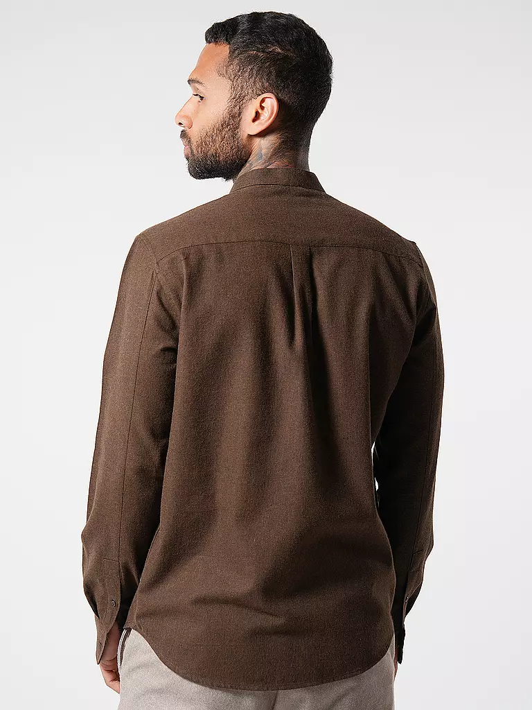 KNOWLEDGE COTTON APPAREL | Flanellhemd  | Marrone